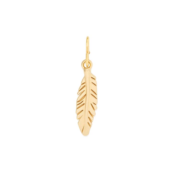 Alex And Ani Feather Necklace Charm, 14kt Gold Plated