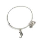 Alex And Ani Seahorse Charm Bangle, Rafaelian Silver Finish