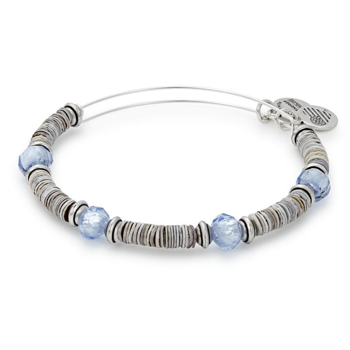Alex And Ani Sky Horizon Beaded Bangle, Rafaelian Silver Finish