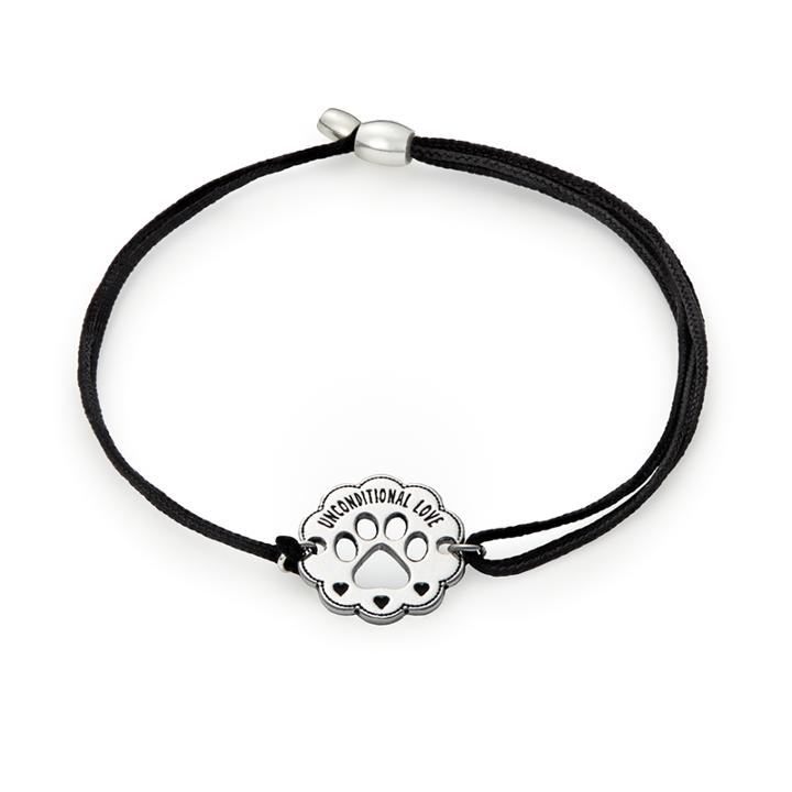 Alex And Ani Unconditional Love Pull Cord Bracelet, Sterling