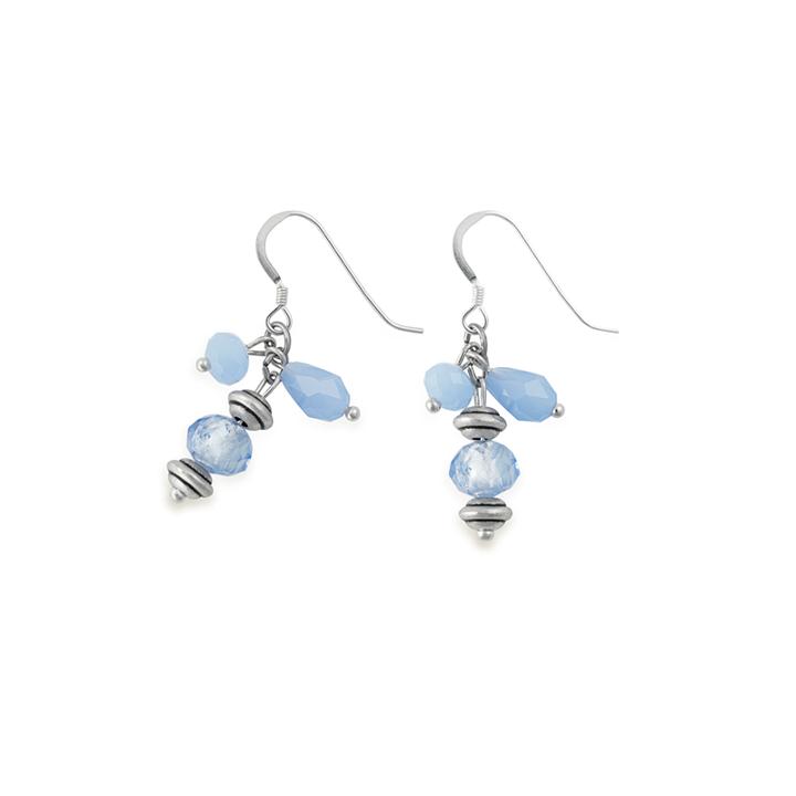 Alex And Ani Sky Drop Earrings, Rafaelian Silver Finish