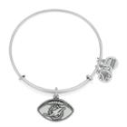 Alex And Ani Miami Dolphins Football Charm Bangle, Rafaelian Silver Finish