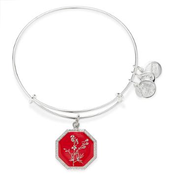 Alex And Ani Neptune’s Protection Larkspur Charm Bangle
