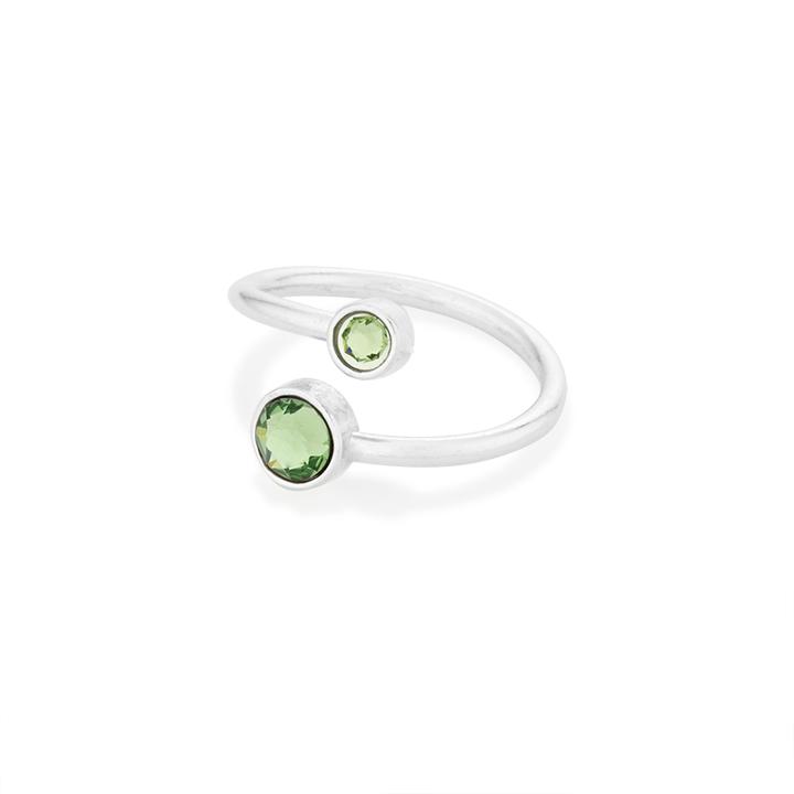 Alex And Ani August Ring Wrap With Swarovski® Crystals, Sterling Silver