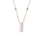 Alex And Ani Rose Quartz Pendant Necklace, 14kt Gold Plated