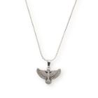 Alex And Ani Spirit Of The Eagle Expandable Necklace Team Red, White, And Blue, Rafaelian Silver Finish