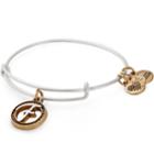 Alex And Ani Initial F Two Tone Charm Bangle, Rafaelian Silver Finish