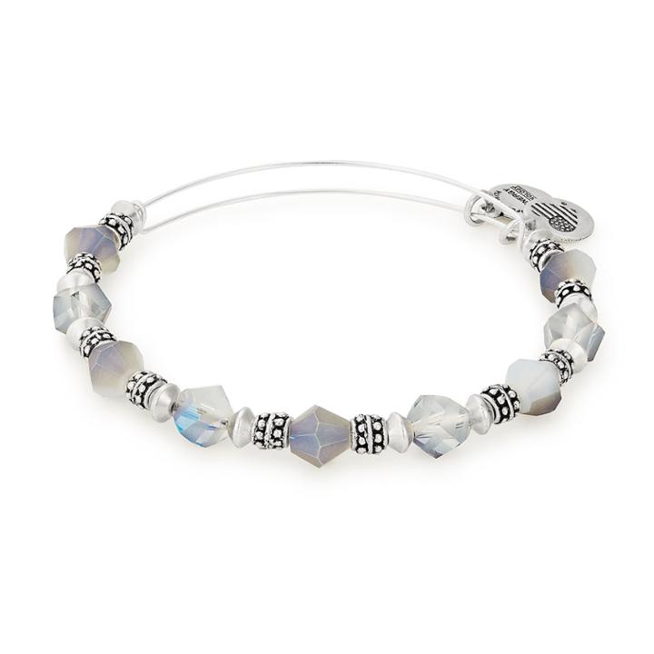 Alex And Ani River Illusion Beaded Bangle, Rafaelian Silver Finish