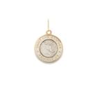 Alex And Ani White Enamel Saint Christopher Necklace Charm, Medium, 14kt Gold Plated Sterling Silver