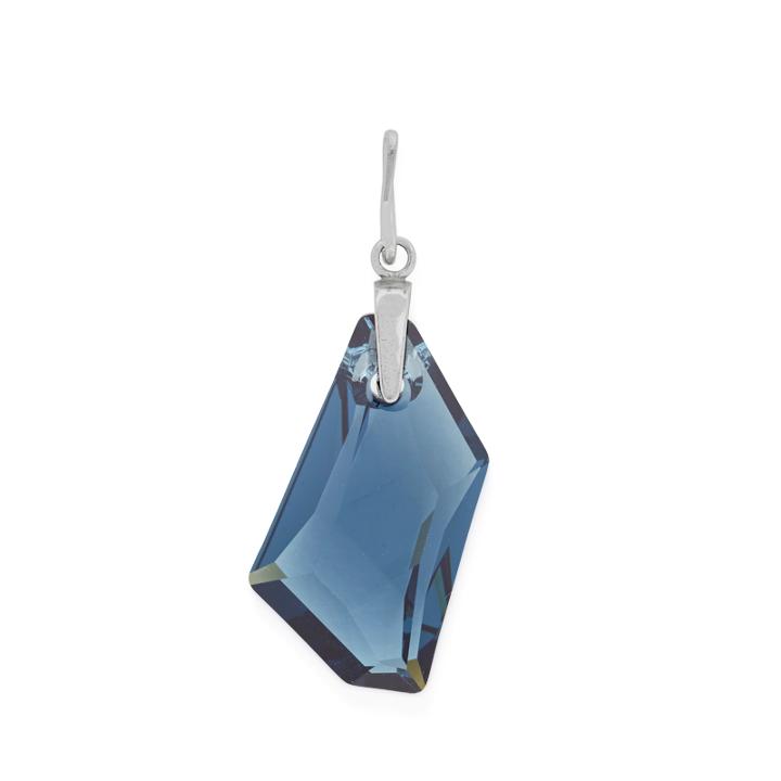 Alex And Ani Blue Shadow Necklace Charm With Swarovski  Crystal, Sterling Silver