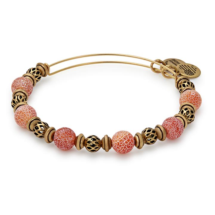 Alex And Ani Terra Moon Beaded Bangle, Rafaelian Gold Finish