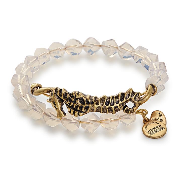 Alex And Ani Shore Seahorse Wrap, Rafaelian Gold Finish