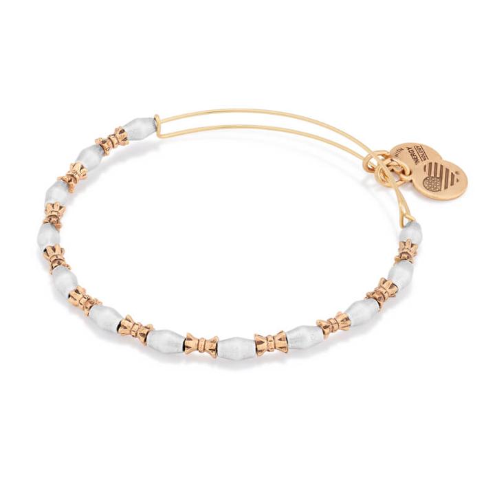 Alex And Ani Juniper Beaded Bangle, Two Tone
