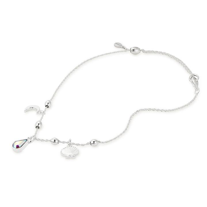 Alex And Ani Oceanside Anklet, Shiny Silver Finish