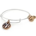 Alex And Ani Initial N Two Tone Charm Bangle, Rafaelian Silver Finish