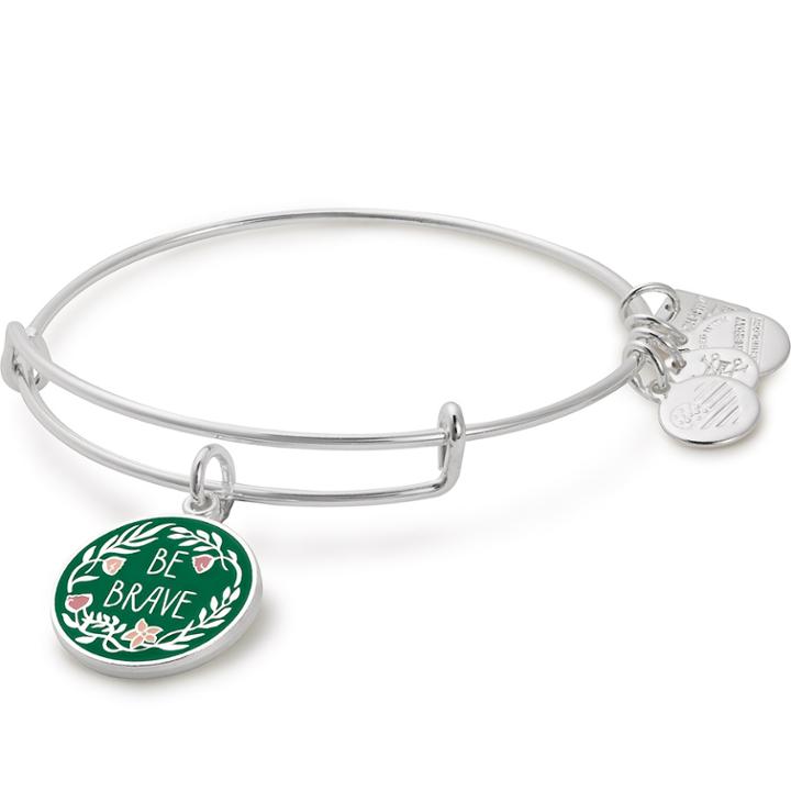 Alex And Ani Be Brave Charm Bangle Special Olympics, Shiny Silver Finish