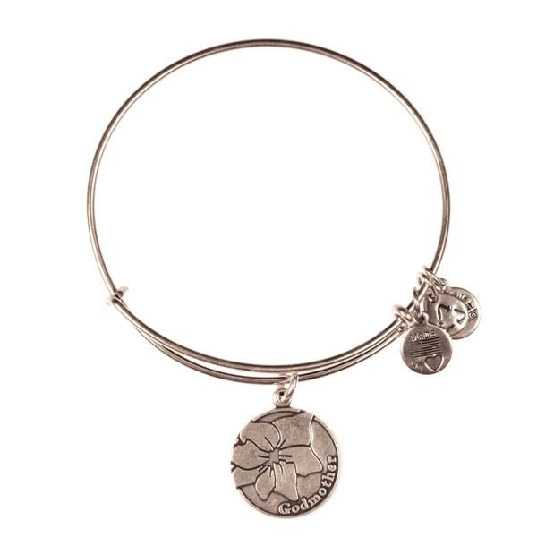 Alex And Ani Godmother Charm Bangle, Rafaelian Silver Finish
