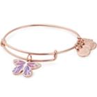 Alex And Ani Butterfly Charm Bangle Eb, Shiny Rose Gold Finish