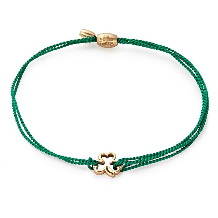 Alex And Ani Kindred Cord Shamrock, 14kt Gold Plated