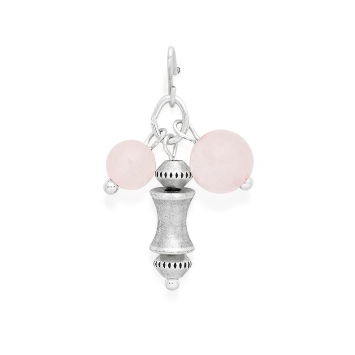 Alex And Ani Rose Quartz Cluster Charm, Rafaelian Silver Finish