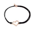 Alex And Ani Heart Pull Cord Bracelet, 14kt Rose Gold Plated