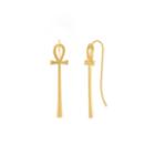 Alex And Ani Ankh Earrings, 14kt Gold Plated