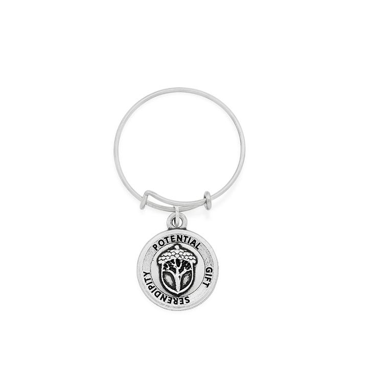 Alex And Ani Unexpected Miracles Expandable Wire Ring, Rafaelian Silver Finish