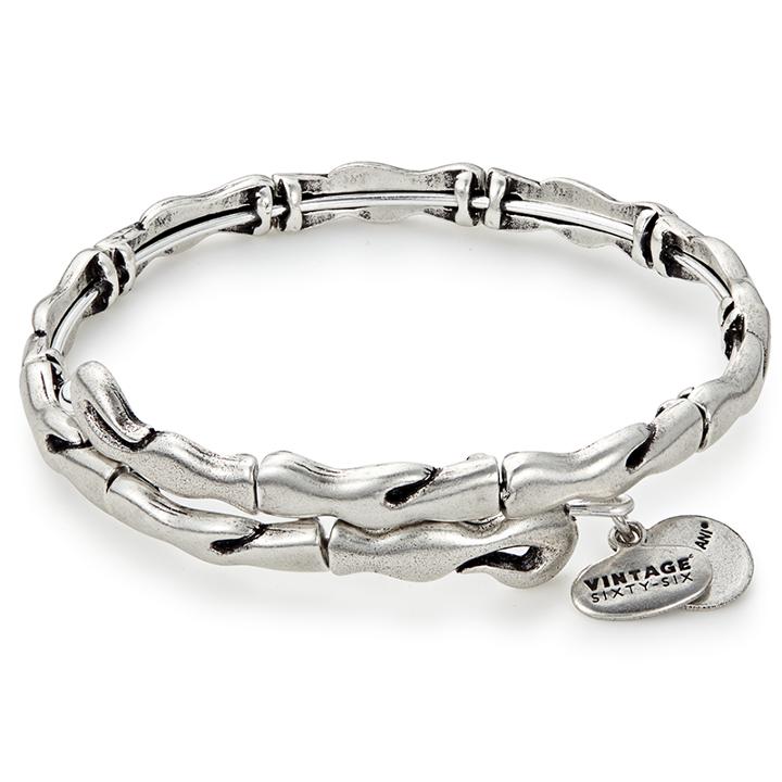 Alex And Ani Water Metal Wrap, Rafaelian Silver Finish