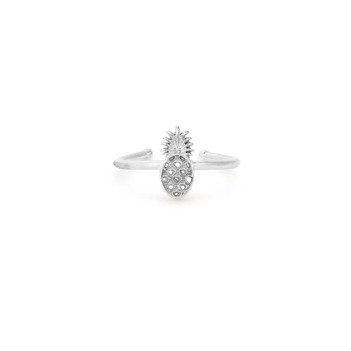 Alex And Ani Pineapple Adjustable Ring, Sterling Silver