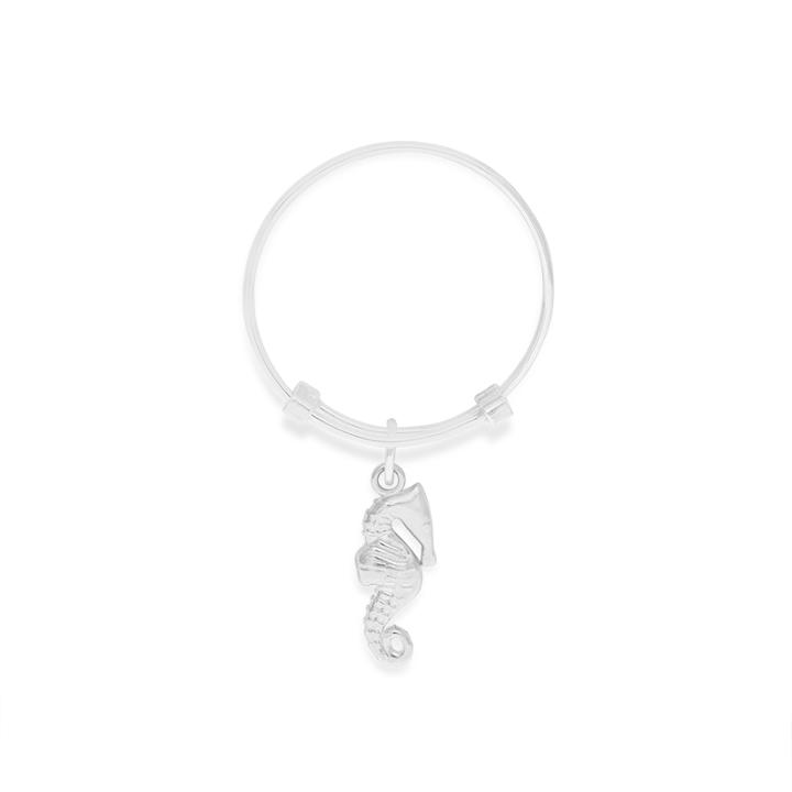 Alex And Ani Seahorse Expandable Wire Ring, Sterling Silver