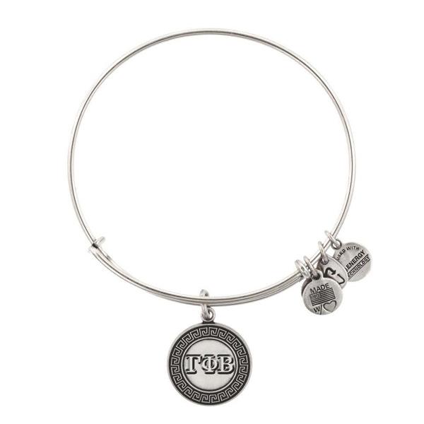Alex And Ani Gamma Phi Beta Charm Bangle, Rafaelian Silver Finish
