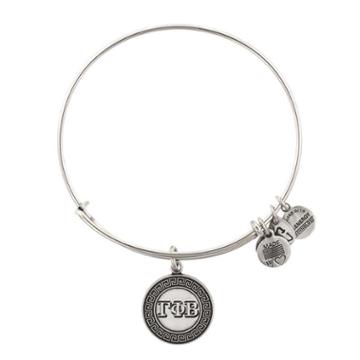 Alex And Ani Gamma Phi Beta Charm Bangle, Rafaelian Silver Finish