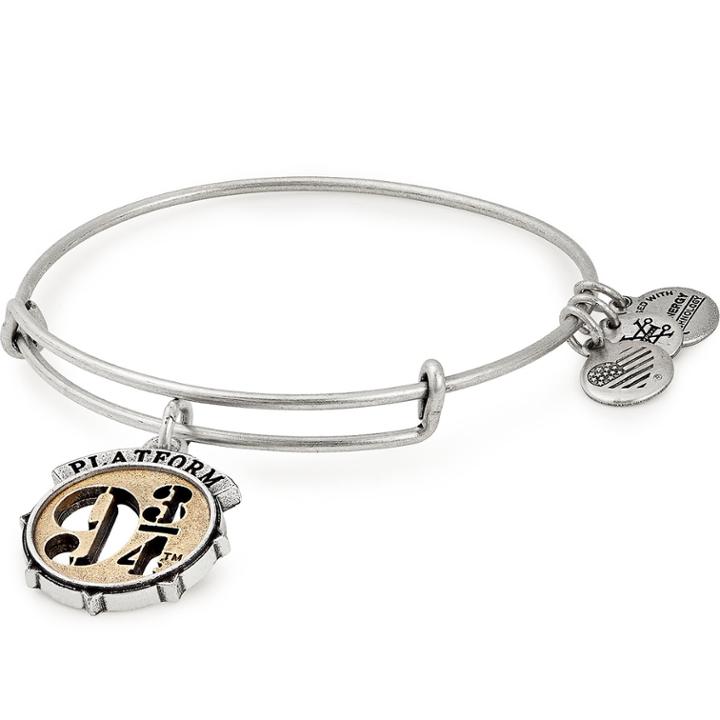 Alex And Ani Harry Potter  Platform 9     Two Tone Charm Bangle