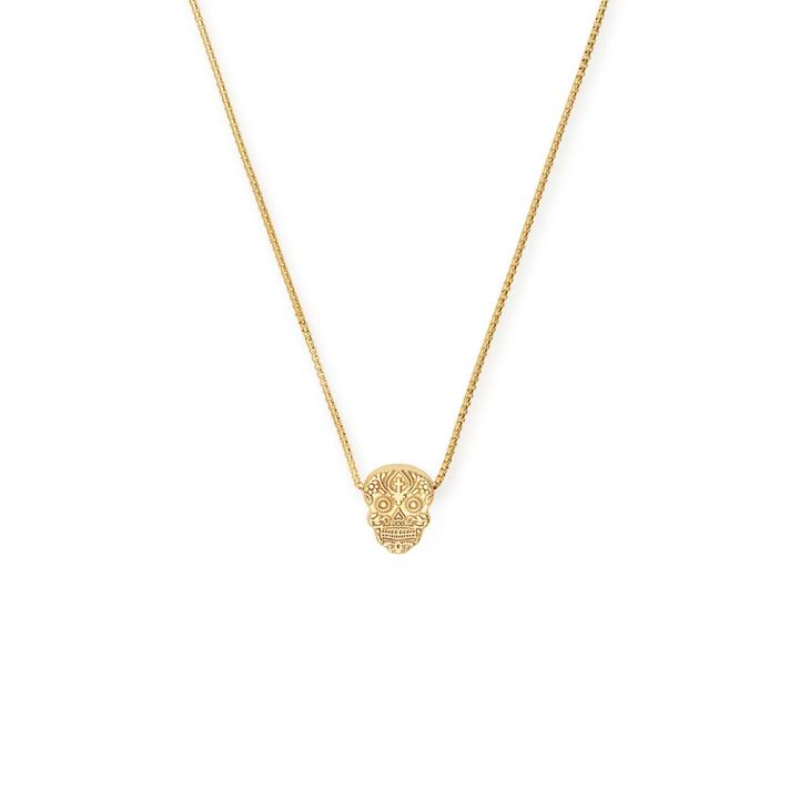 Alex And Ani Calavera Adjustable Necklace, 14kt Gold Plated