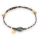 Alex And Ani Rainbow Dark Precious Threads Bracelet With Swarovski® Crystal, 14kt Gold Plated
