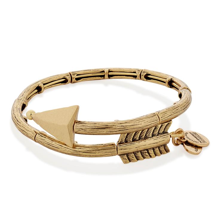 Alex And Ani Eros Arrow Wrap, Rafaelian Gold Finish