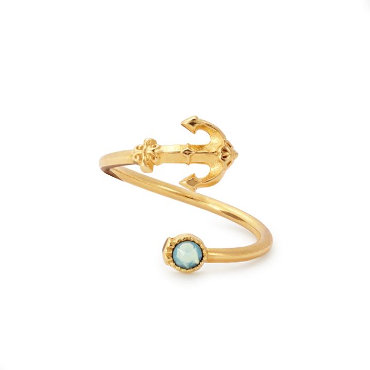 Alex And Ani Anchor Ring Wrap, 14kt Gold Plated Sterling Silver