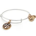 Alex And Ani Initial H Two Tone Charm Bangle, Rafaelian Silver Finish