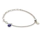 Alex And Ani Evil Eye Bar Ring Pull Chain Bracelet, Sterling Silver