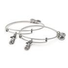 Alex And Ani Side By Side Charm Bangles Jdrf, Rafaelian Silver Finish
