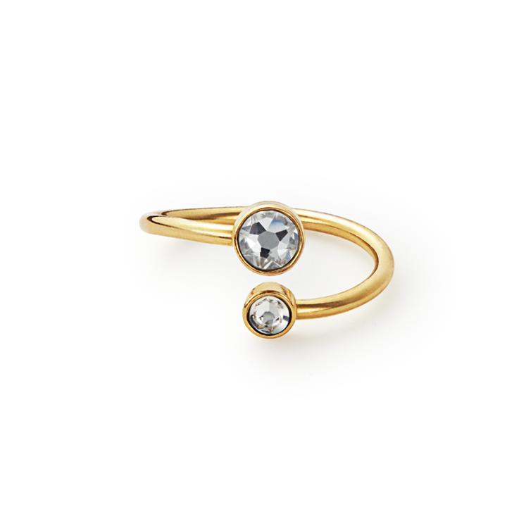Alex And Ani April Ring Wrap With Swarovski® Crystals, 14kt Gold Plated