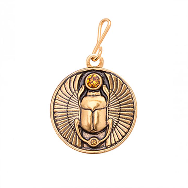 Alex And Ani Scarab Necklace Charm, Rafaelian Gold Finish