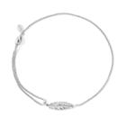 Alex And Ani Feather Pull Chain Bracelet, Sterling Silver