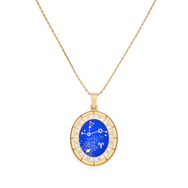 Alex And Ani Aries Celestial Wheel Expandable Necklace, Shiny Gold Finish