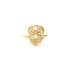 Alex And Ani Calavera Adjustable Statement Ring, 14kt Gold Plated Sterling Silver