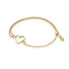 Alex And Ani Heart Pull Chain Bracelet, 14kt Gold Plated