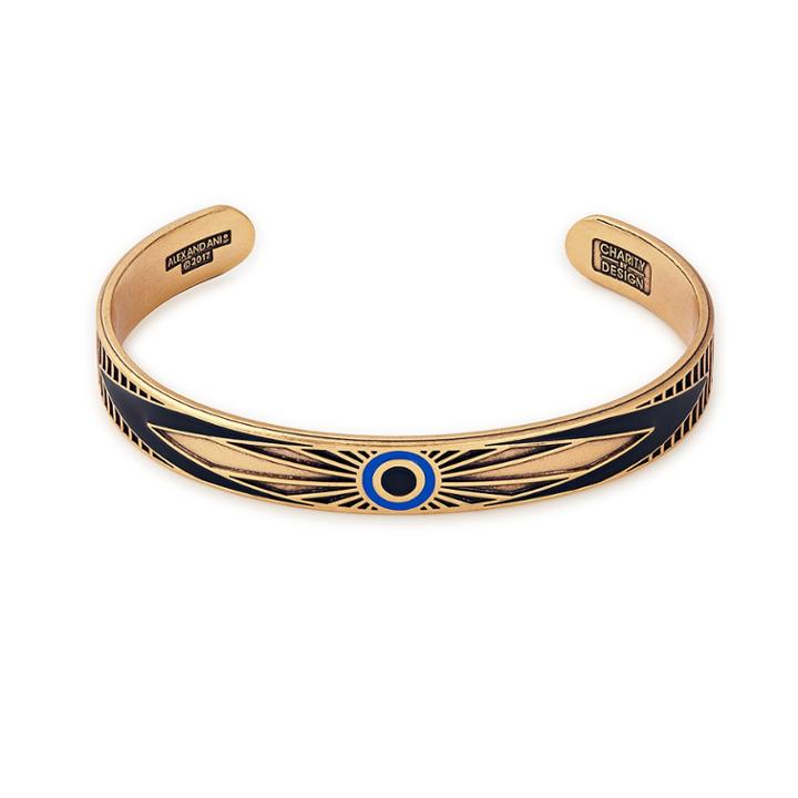 Alex And Ani Meditating Eye Men's Cuff David Lynch Foundation, Rafaelian Gold Finish