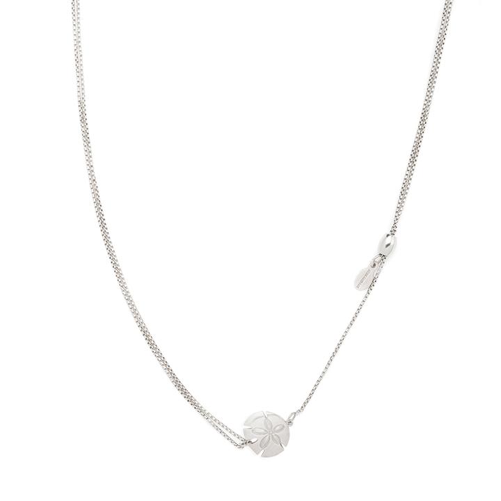 Alex And Ani Sand Dollar Pull Chain Necklace, Sterling Silver