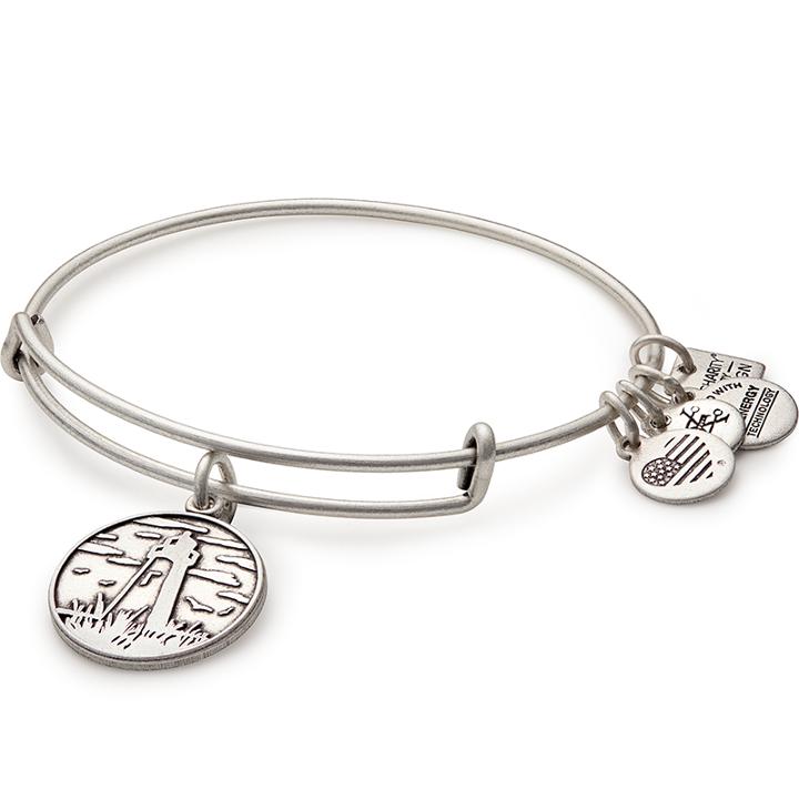 Alex And Ani Lighthouse Charm Bangle | The Leukemia & Lymphoma Society, Rafaelian Silver Finish