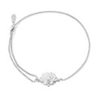 Alex And Ani Lotus Peace Petals Pull Chain Bracelet, Sterling Silver